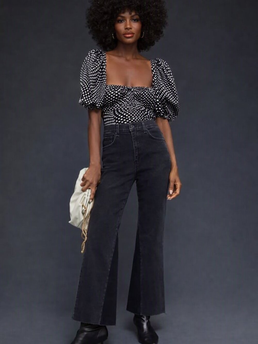 Askk NY The Geek High Rise Crop Flare Jeans Size 32 NWT